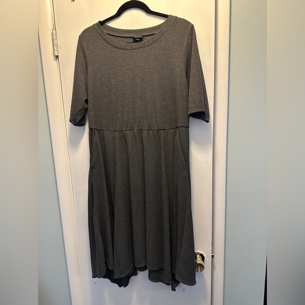 Torrid Ribbed Grey Skater Dress Size 2